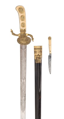 Lot 56 - GERMAN IMPERIAL HUNTING HANGER, CA. 1850.