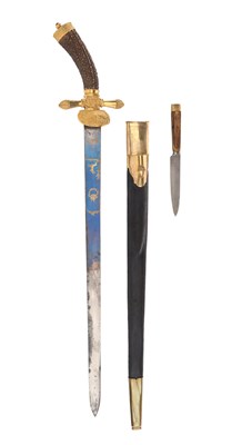 Lot 53 - GERMAN IMPERIAL HUNTING SWORD (HIRSCHFÄNGER), CA. 1800