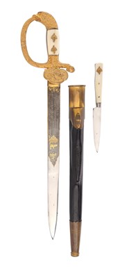 Lot 73 - GERMAN IMPERIAL PRESENTATION HUNTING KNIFE ("HIRSCHFÄNGER")