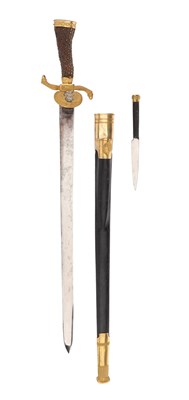 Lot 43 - DANISH ROYAL HUNTING SWORD (HIRSCHFÄNGER), FIRST HALF 19TH CENTURY