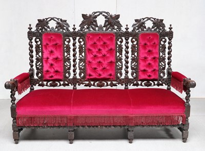 Lot 27 - FRENCH HIGH BACK SOFA SET