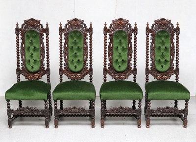 Lot 25 - FOUR FRENCH BARLEY TWIST CHAIRS