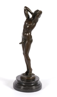 Lot 154 - Bronzen Beeld - Mannelijk Naakt