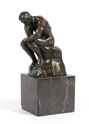 Lot 159 - Bronzen beeld "Denker van Rodin"