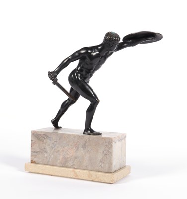 Lot 163 - Bronzen Beeld "Gladiator"