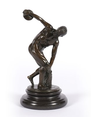 Lot 151 - Bronzen Beeld -"De discuswerper van Myron"