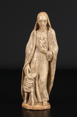 Lot 163 - Keramische figuur van het Heilig Hart, door Frans Balendong