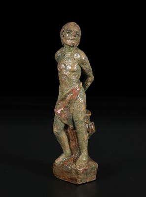 Lot 191 - Glazuur keramische figuur van Sint Sebastiaan, door Jef Courtens voor Astra