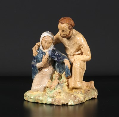 Lot 159 - Keramisch beeld van de Heilige Familie, Ton Heine (1926–2010).