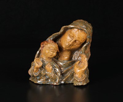 Lot 206 - Ceramic Figure of the Madonna and Child, Possibly by C.V. Astra