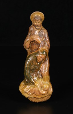 Lot 207 - Glazed Ceramic Nativity Group by Charles Vos (1888–1954)