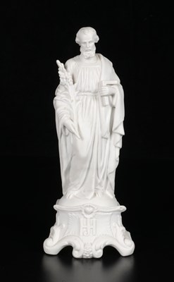 Lot 49 - Biscuit Porcelain Figure of Saint Joseph, by Mauger & Letu