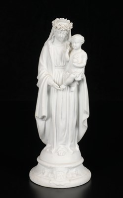 Lot 50 - Biscuit Porcelain Figure of the Madonna and Child