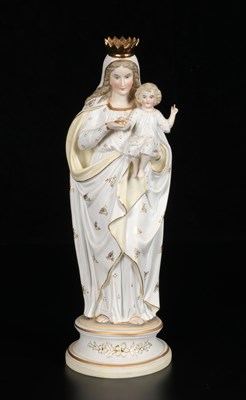 Lot 66 - Porcelain Figure of the Madonna and Child