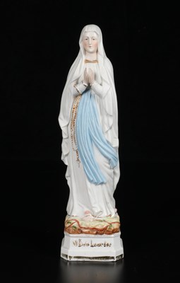 Lot 67 - Porcelain Figure of Our Lady of Lourdes, Vieux Bruxelles