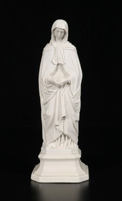 Lot 74 - Bisque Porcelain Figure of the Madonna in Prayer, Vieux Paris