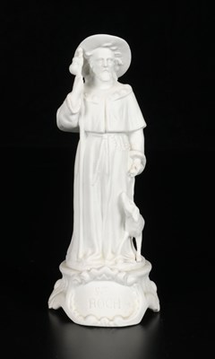 Lot 76 - Bisque Porcelain Figure of Saint Roch, Mauger & Letu