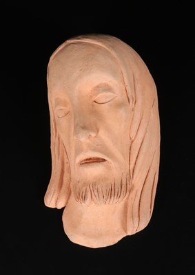 Lot 213 - Chamotte Terracotta Head of Christ by Charles Vos (1888–1954)