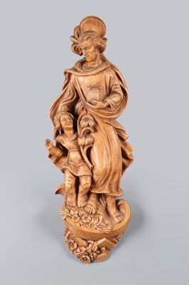 Lot 217 - Ceramic Figure of Saint Joseph with Christ Child by Charles Vos (1888–1954)