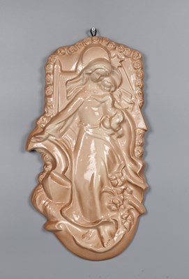 Lot 134 - Glazed Earthenware Plaque of Stella Maris by Charles Vos (1888–1954)