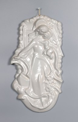 Lot 135 - Glazed Earthenware Plaque of Stella Maris by Charles Vos (1888–1954)