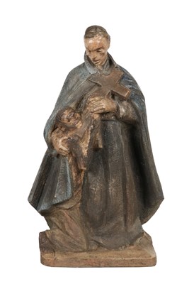 Lot 201 - Groot keramisch beeld van Sint Petrus Claver, Charles Vos (1888–1954).