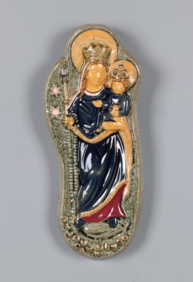 Lot 818 - Glazed Ceramic Plaque of Our Lady of Genooi, by Russel-Tiglia (1936–1966)