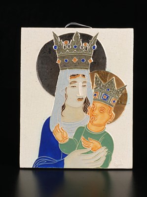 Lot 790 - Glazed Ceramic Tile Madonna and Child, Charles Eyck (1897–1983)