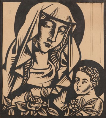 Lot 385 - Rene SMEETS (1905-1976)- Maria met Kind