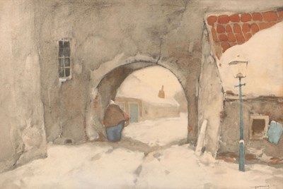 Lot 289 - Ype WENNING (1879-1959) - Winters stadsgezicht