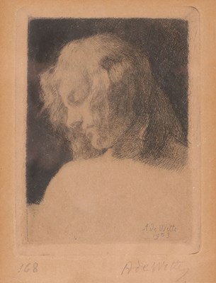 Lot 109 - Adrien de WITTE (1850-1935) - Vrouwenportret 1903