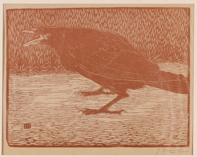 Lot 169 - Jan Mankes (1889-1920) -Schreeuwende Kraai 1918 (Houtsnede)