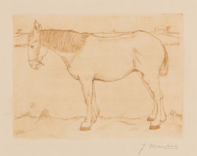 Lot 167 - Jan Mankes (1889-1920) - Staand Paard 1917 (Ets)