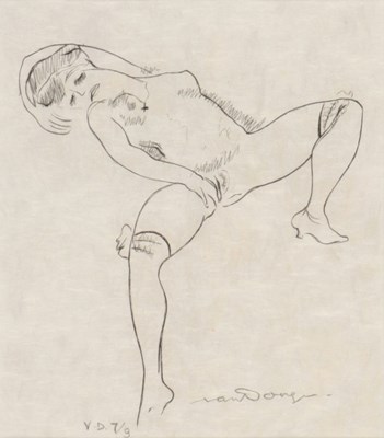 Lot 228 - Kees van Dongen (1877-1968) - Vrouwelijk Naakt in Erotische Pose 1968 (Gravure)