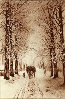 Lot 5 - Tegel met winterlandschap, Henri Breetveld, Société Céramique
