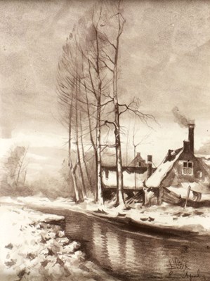 Lot 11 - Tegel met winterlandschap, Henri Breetveld naar Louis Apol