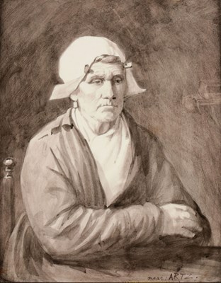 Lot 13 - Portret van een oudere vrouw, naar Constant Artz