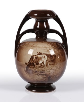 Lot 196 - Vaas met drinkende koeien, Henri Breetvelt, Société Céramique