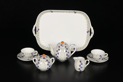 Lot 203 - 8-delig servies, decor 'Bussum', Société Céramique