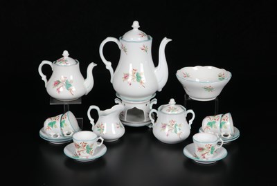 Lot 204 - 18-delig servies, decor ‘Mosroos’, Petrus Regout