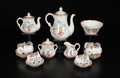 Lot 206 - 29-delig servies, decor ‘Panama’, Petrus Regout