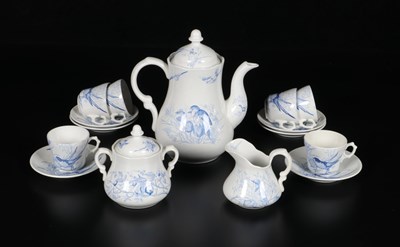 Lot 104 - 15-delig servies, decor ‘Plata’, Petrus Regout