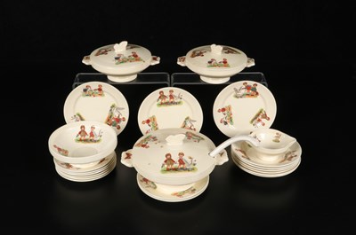 Lot 110 - 22-delig kinderservies, decor ‘2424’, Société Céramique