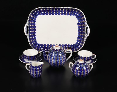 Lot 115 - 8-delig servies, decor ‘Makkum’, Société Céramique