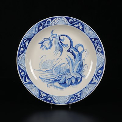 Lot 124 - Schotel met Zwanen, Edm. Bellefroid, De Sphinx