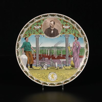 Lot 133 - Gedenkbord 50-jarig jubileum, Henri Verstijnen, Société Céramique