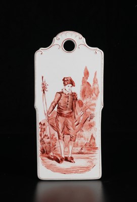 Lot 142 - Cakeplank met décor van herder met staf, Petrus Regout & Co.