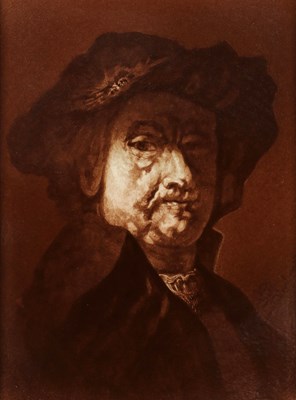 Lot 55 - Tegel met zelfportret van Rembrandt, Henri Breetvelt, Société Céramique