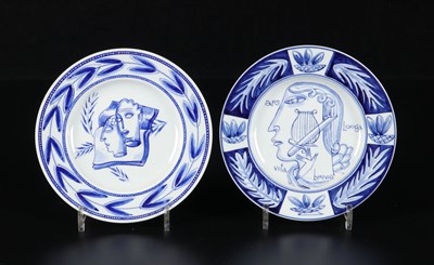 Lot 256 - Twee borden in Picasso stijl, Pierre Daems, De Sphinx