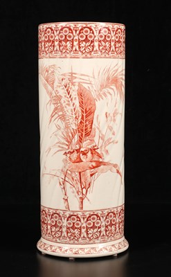 Lot 330 - Paraplubak met vogels, decor 'Plata', Petrus Regout